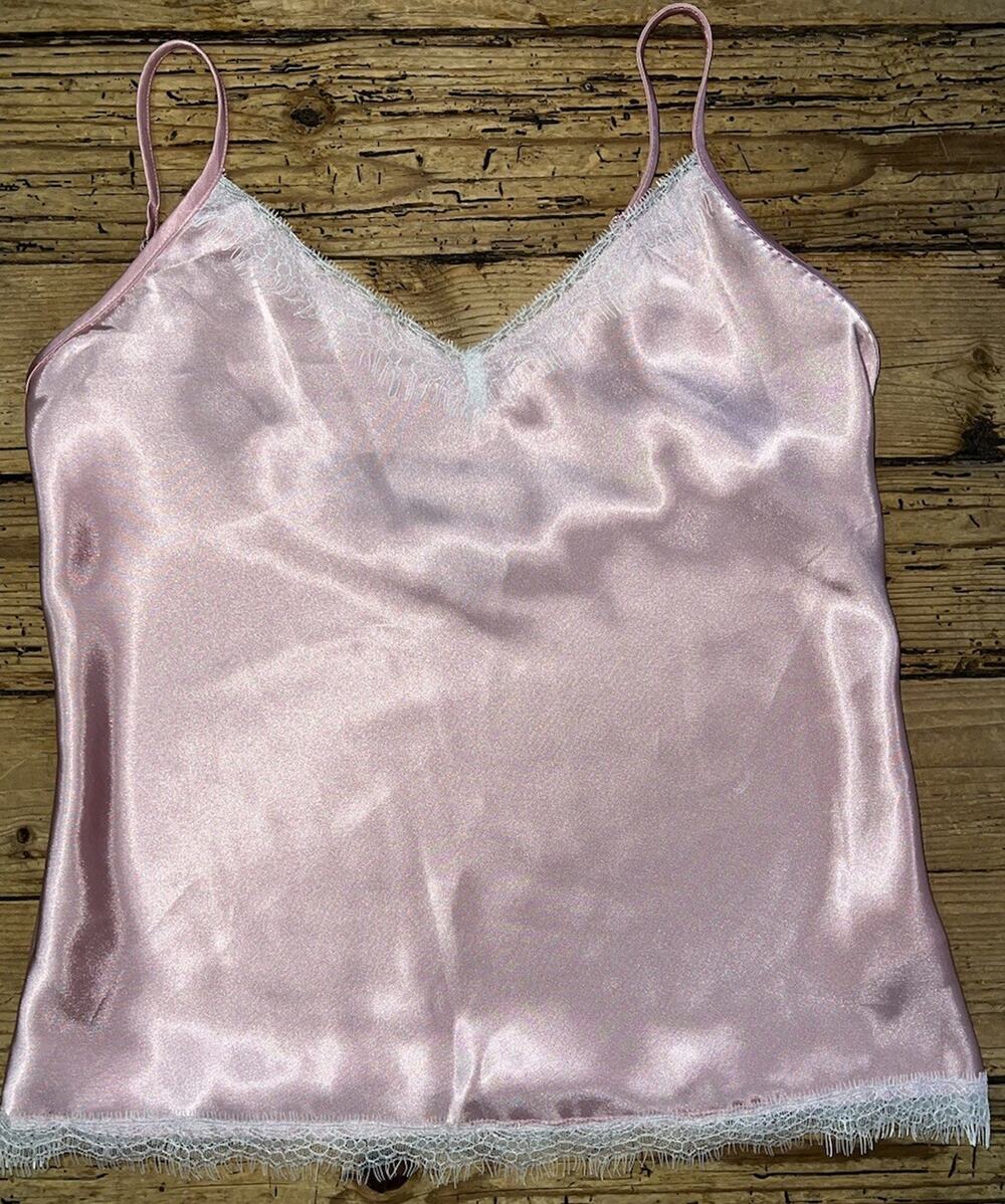 Nicole Miller Rose/ White Camisole Size S NWT